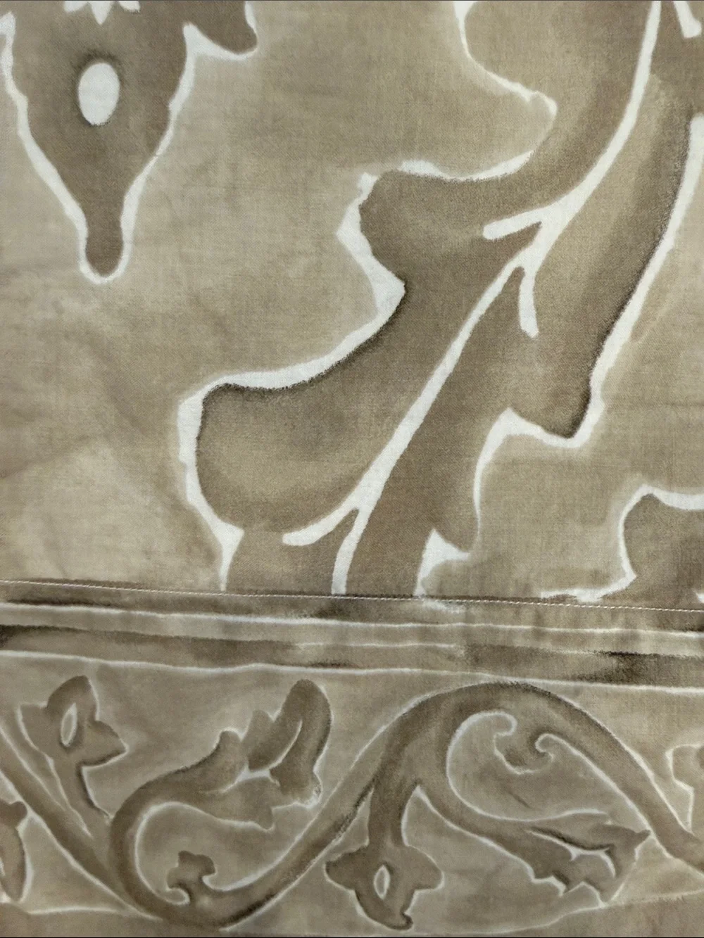 Restoration Hardware Cream Damask euro shams-set of 3